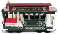 Model San Francisco trolley, 5.5x9x3.5