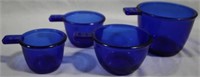4pc Blue Glass Mixing Cups