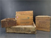 Lot of Adv. Wooden Boxes