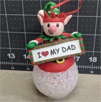 I love my dad light up ornament