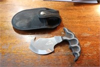 GERBER KNIFE--5 1?2 INCH BLADE TO HANDLE--W/SHEATH