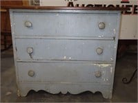 Primitive Painted 3 Drawer Chest