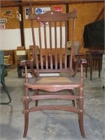 Oversized Arts & Crafts Cain Bottom Chair