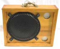 Stereo Speaker Mounted on Wood Case