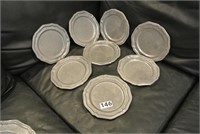 Eight Pewter Plates