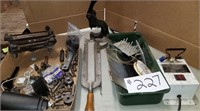 Antique Button Press, Cutting Tools & more
