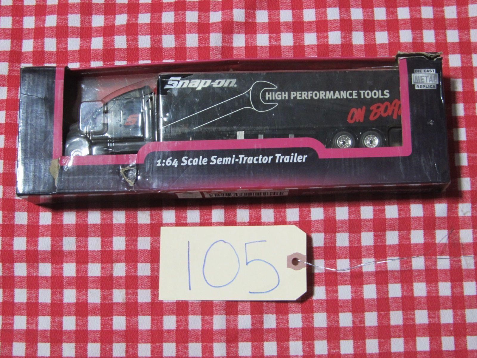 Snap On 1:64 Die Cast Semi Tractor Trailer New