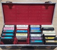 Case with 8 track tapes