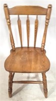 Oak side chair, 34 x 18 x 16