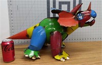 28" X13" dinosaur recycled metal yard art