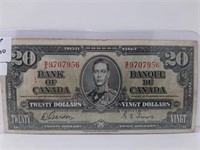 1937 Canada $20 Bill
