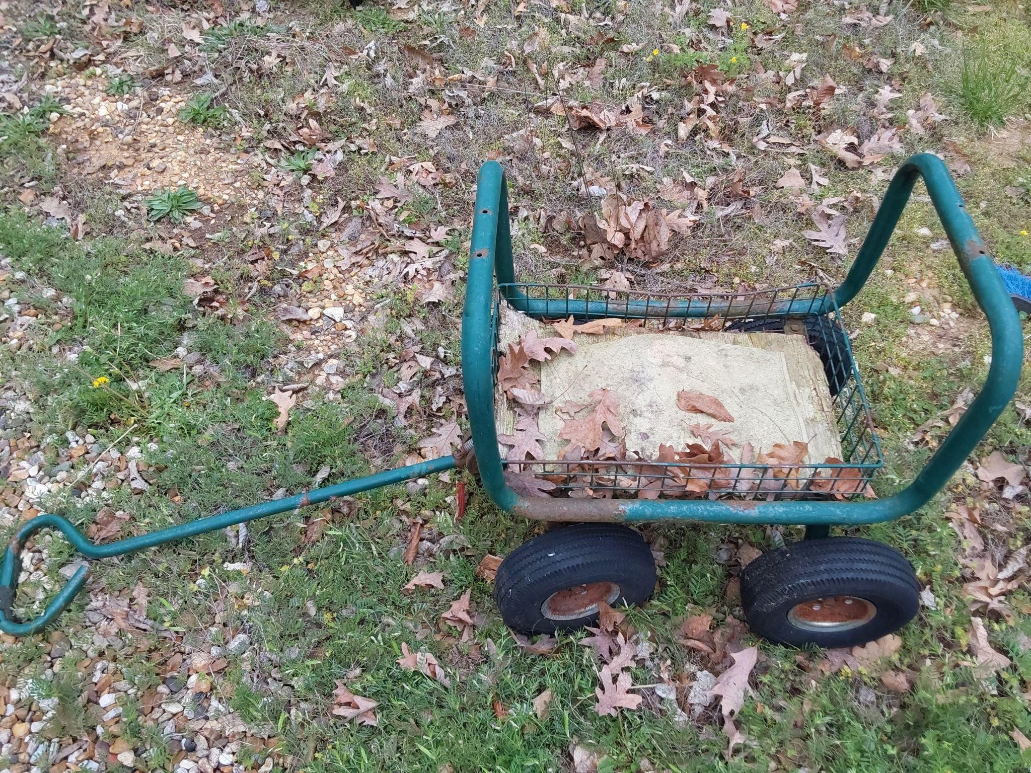 Green yard cart