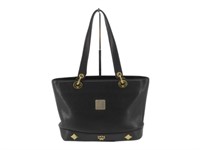 MCM Black & Gold Designer Shoulder Bag