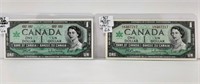 Nice Pair of Uncirculated 1867-1967 Canada $1