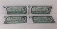 Group of 4 Choice Uncirculated 1967 Canada $1
