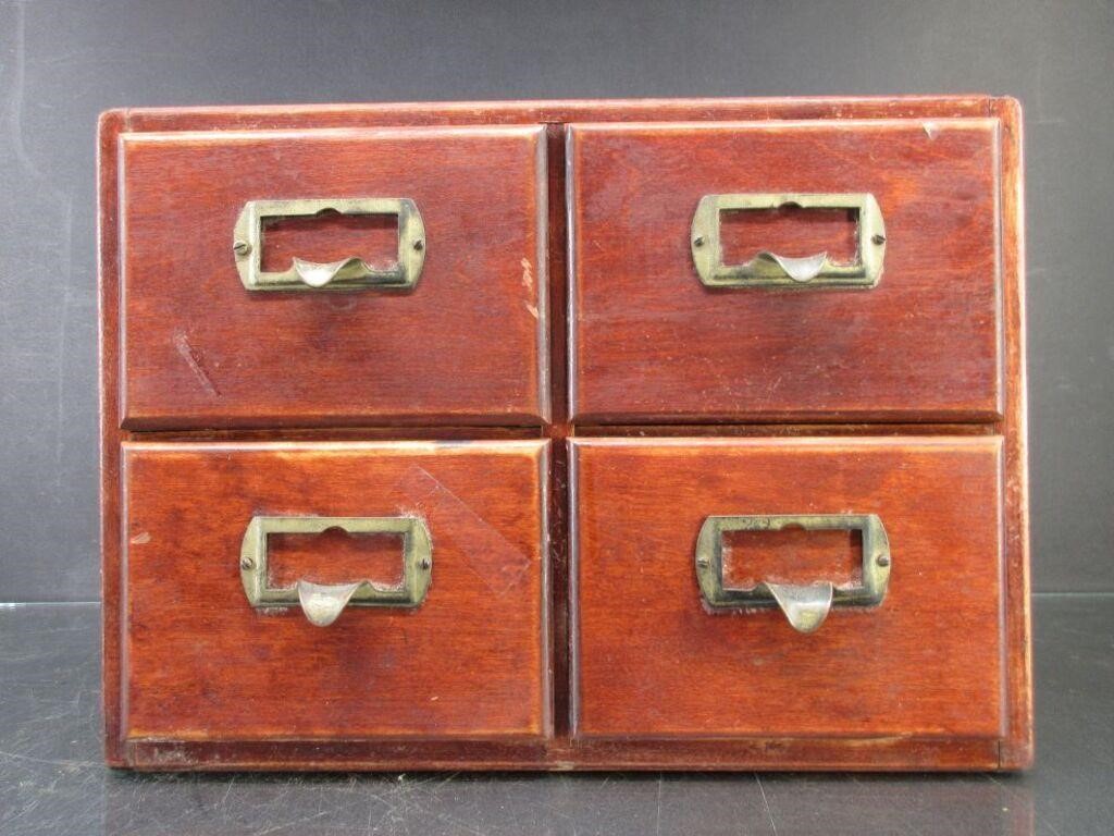 4 Drawer Oak Filing Cabinet
