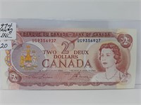 1974 Choice Uncirculated Canada $2 Bill