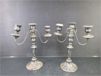 Sterling Plated Candleabras