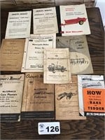 ASSORTMENT OF VINTAGE MANUALS FOR PULL BEHIND