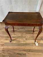 French Leg Carved End Table