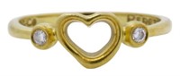 18k Gold 2.5g Diamond Tiffany & Co. Heart Ring