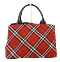 Burberry Red Nova Check Handbag