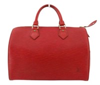 Louis Vuitton Red Epi Speedy Handbag 30