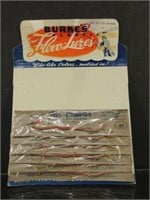 Burkes Store Display With (6) Plastic Worms
