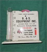 B&S equipment Inc. rain gauge
