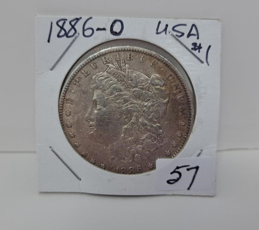 1886-O USA Morgan Silver Dollar