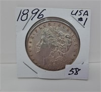 1896 USA Morgan Silver Dollar