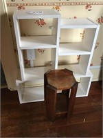 SMALL WOOD SHELVING UNIT, PLANT STAND