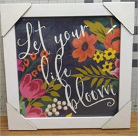 Old Time pottery 12x12" ' Let your life bloom'
