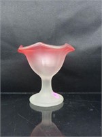 Fenton Glass Frosted Pink Sunday Cup