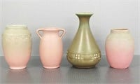 4 Rookwood vases - 1911, etc. - 7" tallest