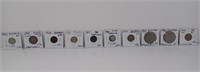 Group of 10 Older World Coins. Coins are from