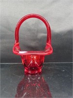 Fenton Glass Ruby Red Basket