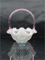 Fenton Glass Opalescent Carnival Basket