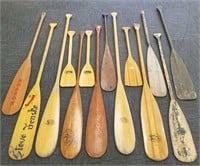 14 wooden paddles, Old Town, T handle, Beaver,