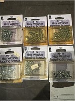 6 packs New Hex Washer Tapping Screws.. assorted