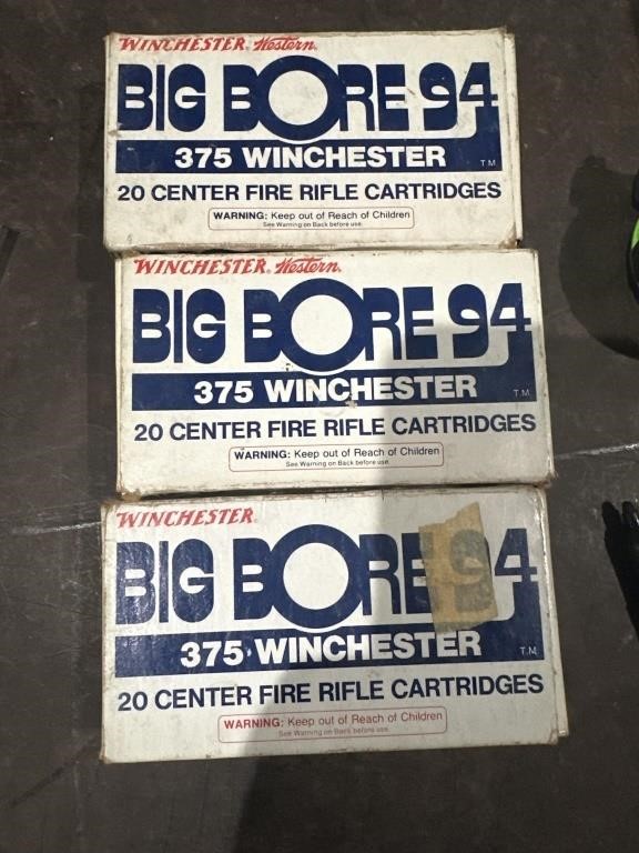 3 Boxes Big Bore 94 375 Winchester.. 20