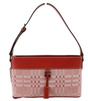 Burberry Red Nova Check Handbag