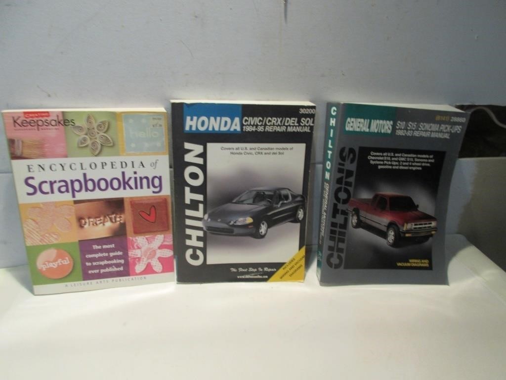 1984-95 HONDA, 1982-93 S10 REPAIR MANUAL+, BOOKS