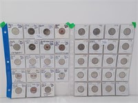 2 Pages of 39 Uncirculated Canada Quarters