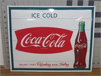 Coca-cola enamelware sign 16x13"