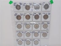 Group of 19 Choice Uncirculated Canada 50 Cent