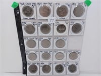 Page of 19 Choice Uncirculated Canada Dollars.