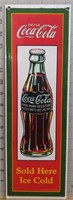 Coca-cola enamelware sign 17x6"