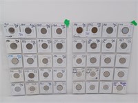 2 Pages of 40 Canadian Nickels Starting with 1919