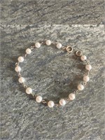 14k Gold and Pearl Bracelet #2